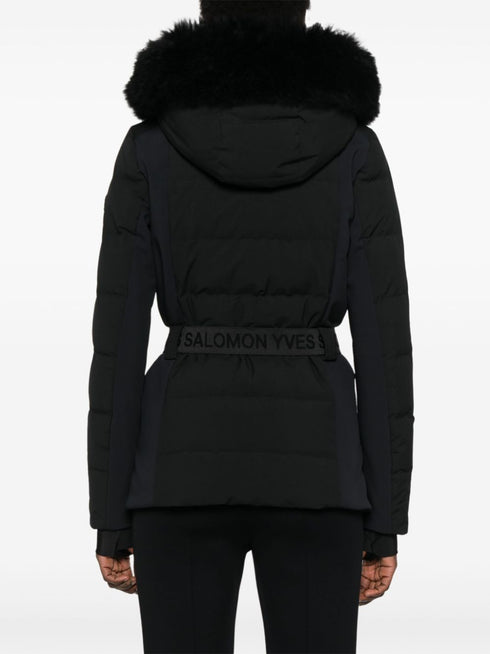 belted ski jacket